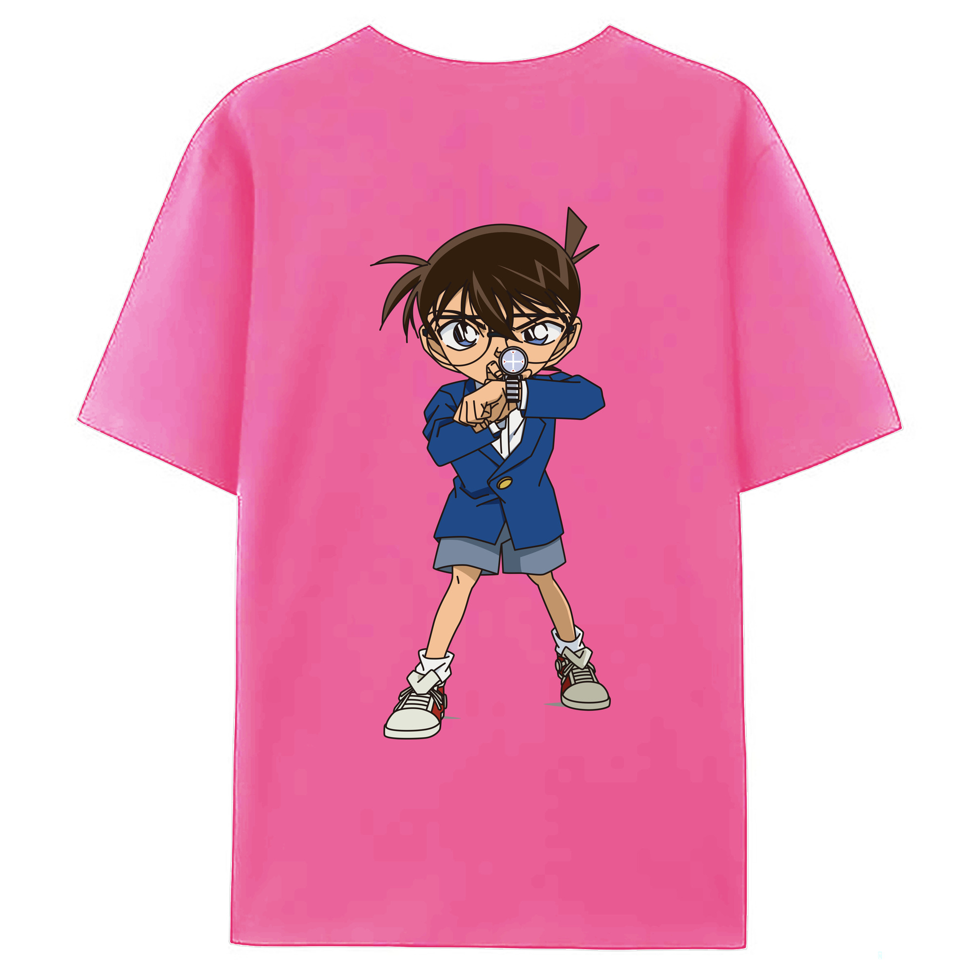 （画像用） 名探偵コナン 江戸川 コナン Detective Conan Conan Edogawa レディース半袖Tシャツ(バックプリント)